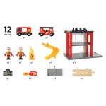Train - Fire Station 12pc - Brio Wooden Railway  33833